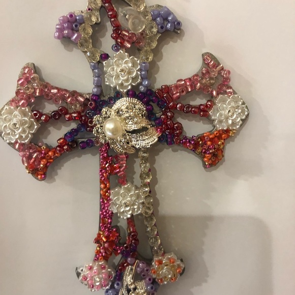 Hand made decorative vintage cross - Picture 5 of 8